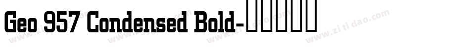 Geo 957 Condensed Bold字体转换